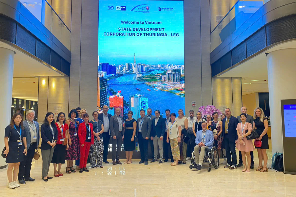 The Thuringian delegation at the German House in Ho Chi Minh City. Photo: © Hanoi IEC The Thuringian delegation at the German House in Ho Chi Minh City.